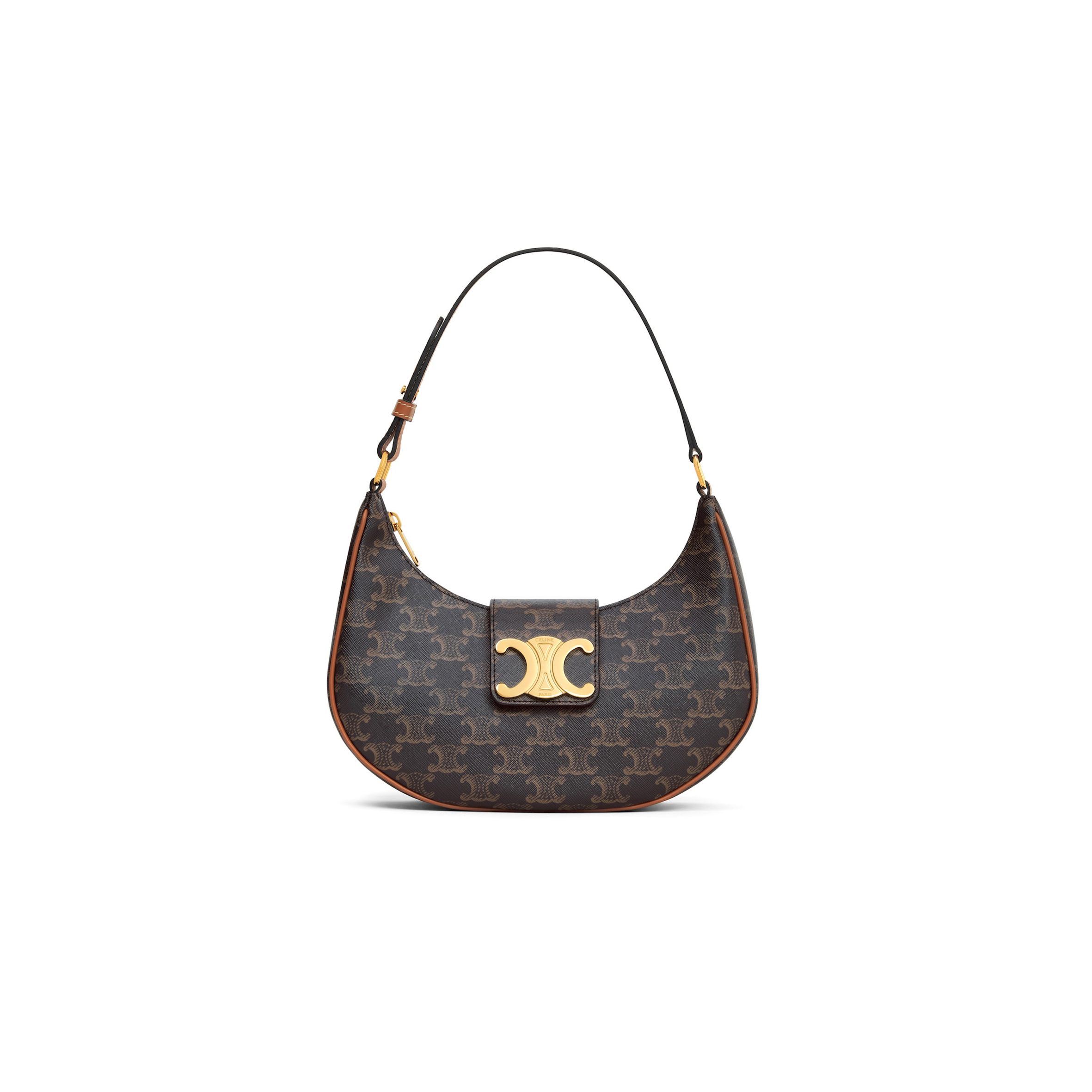 Ce**e medium ava triomphe bag in triomphe canvas and calfskin 114492bzj.04lu (23*13.5*6cm)